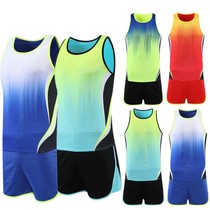 Childrens track and field suit marathon running suit vest male physical examination sports short-distance running professional training competition clothing female