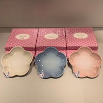 Crispy shark Le Creuset cool color 14cm flower plate small flower plate ceramic dessert plate spot