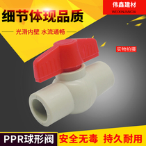 PPR hot melt hose ball valve 20 25 32 40 50 63 75 90 110 water stop valve switch
