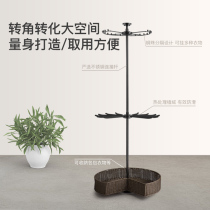 Nazhi cloakroom 360 degree rotating hanger corner storage cabinet Panty rack Multi-function hardware accessories wardrobe rack