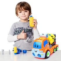 Puzzle disassembly and assembly engineering Transportation dump truck New Cartoon screw nut toy STEAM education before mother and child 3