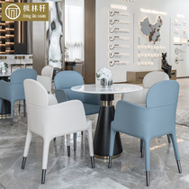 Light luxury sales office negotiation table and chair combination Hotel Club restaurant beauty salon hospital reception department one table and four chairs