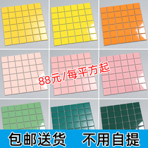 Nordic kitchen bathroom ceramic mosaic restaurant bathroom interior wall tiles colored green balcony bar tiles