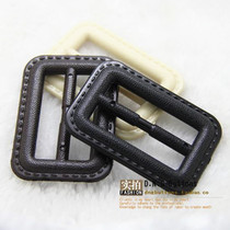 High - end belt button - coat coat waist button - day button black coffee rectangular nylon plastic button
