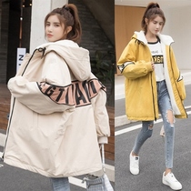 2021 autumn and winter clothes new large size maternity dress loose thin thick cotton coat foreign style hooded cotton coat warm coat