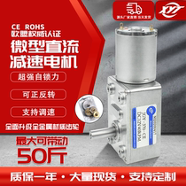 JGY370 miniature DC gear motor self-locking Gear Turbo Worm large torque low speed small motor 24v12v