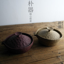 Handmade purple sand kung fu tea set Original mine purple mud section mud hand grab pot bubble teapot pure hand pinch flat bowl