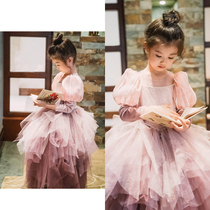 Girl dress small host evening dress catwalk piano performance skirt childrens birthday party dress Princess Dress Autumn