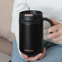 Office water cup men and women stainless steel mug with lid insulated coffee cup simple creative personality trend Cup