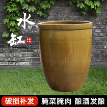 Old-fashioned water tank household water storage pickled cabbage tank old-fashioned pottery large and small kitchen thickened Pickles sauce rice tank