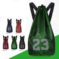 Bunch pocket backpack basketball bag large capacity outdoor men's and women's fitness football bag drawstring ball shoe bag