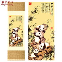  Go abroad to send foreigners gifts Silk scroll paintings Sichuan Panda gifts for foreigners Traditional Chinese crafts