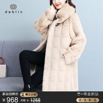 Winter 2021 New Danish mink grass womens short collar small man Korean version of slim fur one coat
