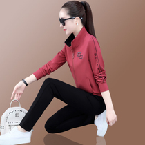 Tide Card CVY Sports Suit Women 2022 Spring Autumn New Casual Long Sleeve Sweater Han Version Loose zipper Two sets