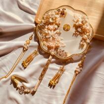 Bride Chinese wedding champagne fan fan fan diy material packed red book