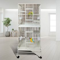  Large luxury birdcage Double parrot cage bird cage starling peony Xuanfeng tiger Pikek wren medium and small parrot cage