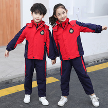 Primary three-in-one jackets children Red class uniform autumn and winter uniforms kindergarten yuan fu spring and autumn three-piece suit