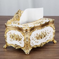 Pumping box European-style living room simple and cute household paper pumping box Creative coffee table tissue box Bedside table paper pumping box
