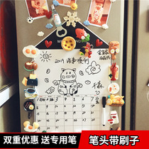 New ins wind popular Nordic small house refrigerator stickers Message board soft magnetic whole piece magnetic whiteboard small blackboard magnets