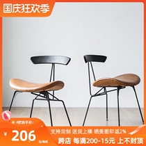 Nordic retro industrial dining chair loft simple household iron designer chair backrest negotiation leisure chair