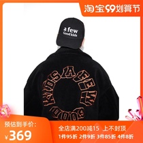FFF official branch AFGK autumn and winter fleece lamb plush embroidered cotton jacket mens lamb wool coat