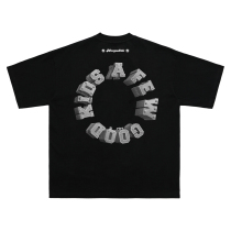 FFF branch AFGK printed metal LOGO Summer American street T-shirt male tide Afewgoodkids short sleeves
