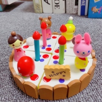 House cut cake wooden childrens toys simulation cut Che Chile girl toy 3-4-5 year old boy baby toy