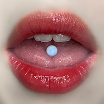 Satans child White Moonlight tongue nail European and American niche ins tongue ring European and American tongue replacement nail hot girl perforation