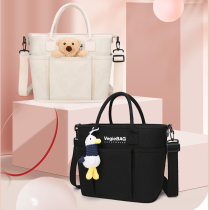 October Jingjing mommy bag 2021 new fashion portable canvas mother baby bag large capacity waiting for delivery bag shoulder bag