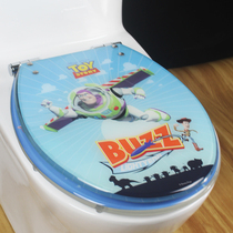Transparent resin toilet cover Universal Toilet cover thickened solid toilet cushion slow drop silent color cartoon