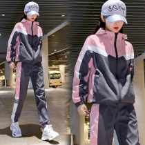 Tide Card Casual Sports Suit Women 2022 Spring new Korean version Fashion loose and thickened with two sets thickened