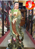 Recommend the new Guanyin high-end Buddha statue Buddhist crafts view in the self-Bodhisattva Ancient Color Station Long Guanyin 60
