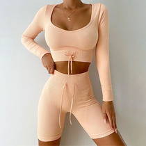seamless fitness set Long Sleeve Yoga Tops Women Long Sleeve Fitness Wear