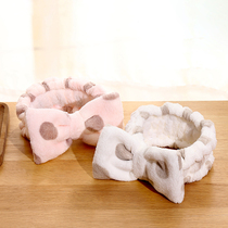Wash hair with cute female headwear mask makeup wash simple wide edge Press hair bow hair band