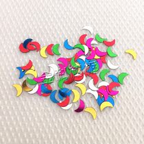 Moon sequins 5 5mm PVC material Christmas supplies crafts clothing supplies flash light 1kg