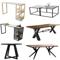 Wrought iron table leg bracket rock board dining table foot metal table leg coffee table table stand bar table foot marble table frame custom
