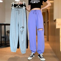 Dance practice pants Spring and Autumn new casual pants loose jazz dance pants female summer thin Sports little man