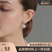 French niche design sense earrings freshwater pearl earrings female summer 2021 New Tide temperament Joker earrings