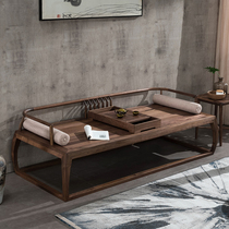 Modern new Chinese style black walnut Arhat bed Custom all solid wood furniture Zen chair Zen sofa bed Ming bed