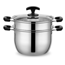 Soup Pot Pot Stainless Steel small steamer household single-layer steamer gas steamer gas steamer induction cooker steamer gas stove