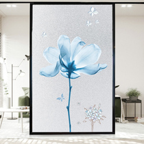 Flower bathroom Bathroom privacy window glass sticker Anti-glare translucent opaque frosted anti-peep film