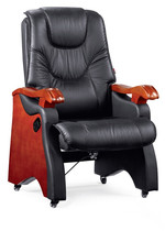 Austrian boss chair cowhide can lie down big class chair solid wood foot swivel chair computer chair office chair hot sale 0159