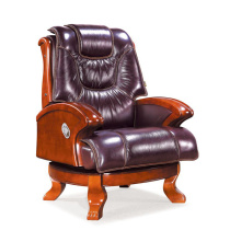 Austrian office furniture cowhide boss chair four feet fixed can lie down big class chair President office chair seat cushion can be rotated
