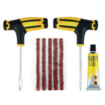 Car motorcycle electric motorcycle electric motorcycle vacuum tire repair tool with rubber strip glue liquid quick tire repair set