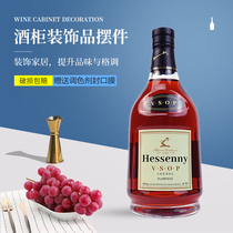 Wine cabinet fake wine bottle simulation decoration wine European Model Room bar decorations Hennessy bottle empty bottle