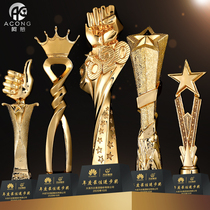 Resin Crystal Trophy is set to do the Pentagram Creative Employee Team Award Insurance Sales Company Annual Meeting