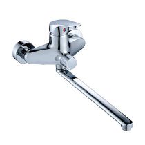 New lengthened bathtub faucet hot and cold lengthened barrel bath faucet into the wall and out faucet lengthened pipe