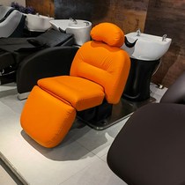 Electric shampoo bed semi-reclining punch bed hairdressing salon special beauty salon ceramic basin washing hair recliner