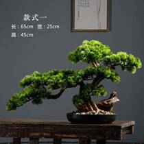 Welcome pine bonsai simulation sapling small ornaments new Chinese shopping mall hotel decoration green planting beauty pine Evergreen