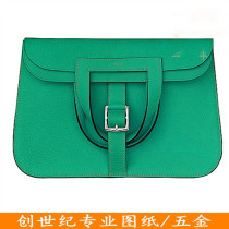 Genesis Hazan cut bitmap paper Two sizes one shoulder oblique cross bag horseshoe bag handmade bag version hardware accessories